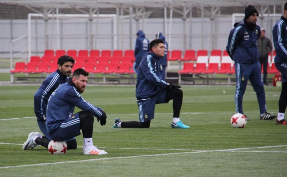 ميسي يخوض مرانه الأول مع الأرجنتين في موسكو