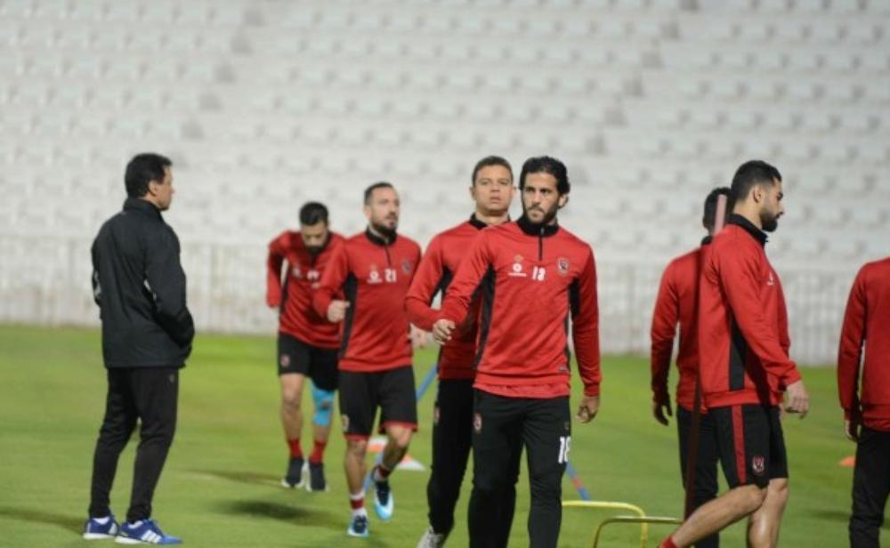 لاعب ريال مدريد السابق في تدريبات الأهلي