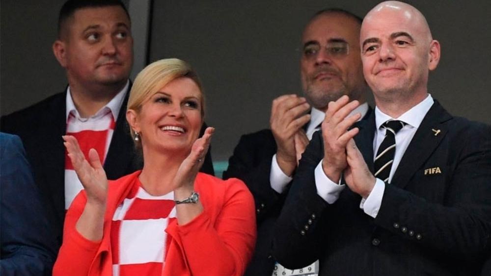 رئيسة كرواتيا حاضرة في نهائي المونديال