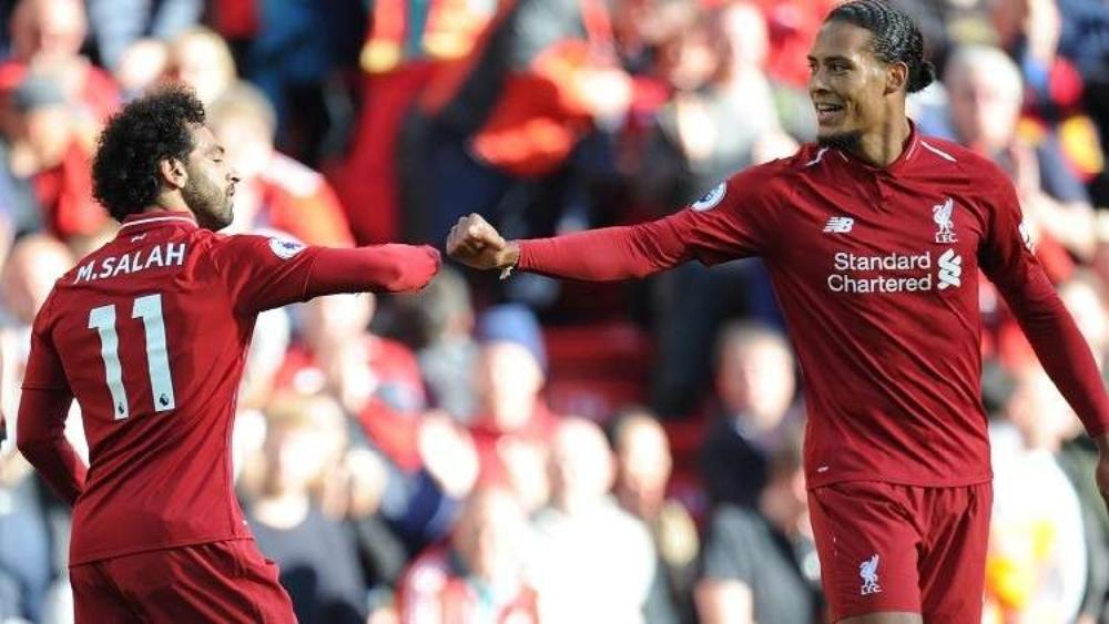 صلاح يحتفي بهدفه في برايتون على طريقته الخاصة