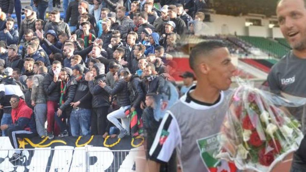 القديوي ينوب عن الجماهير العسكرية في تقديم "باقة ورد" لفضلي