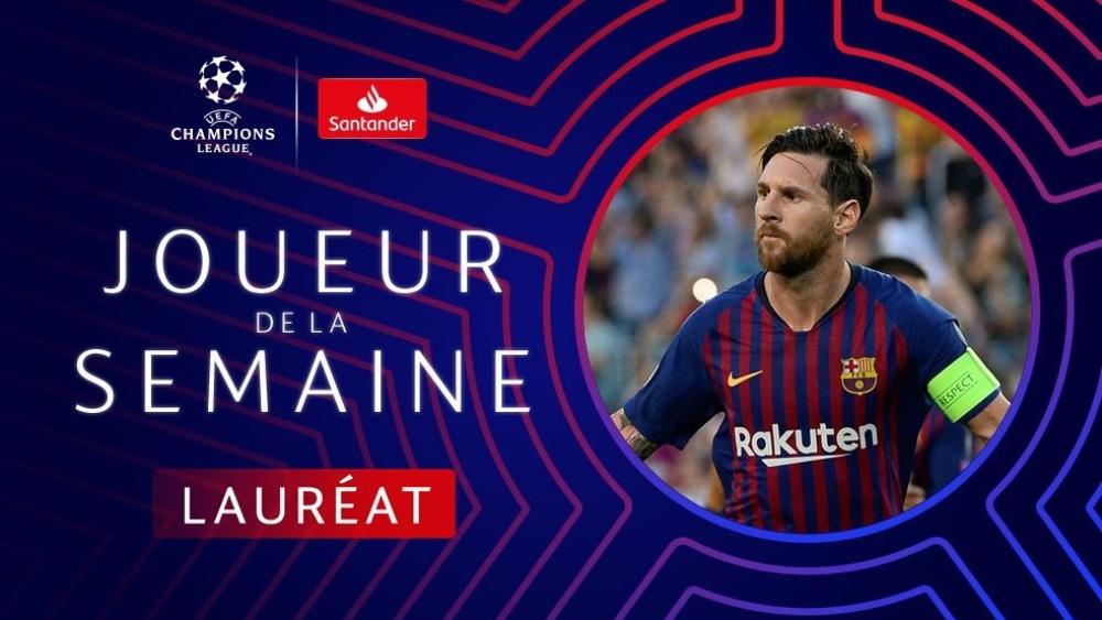 ميسي "لاعب الأسبوع" في دوري الأبطال