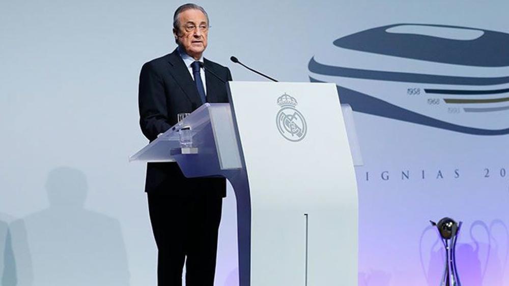 رئيس ريال مدريد يفتخر بإنجازات فريق السلة