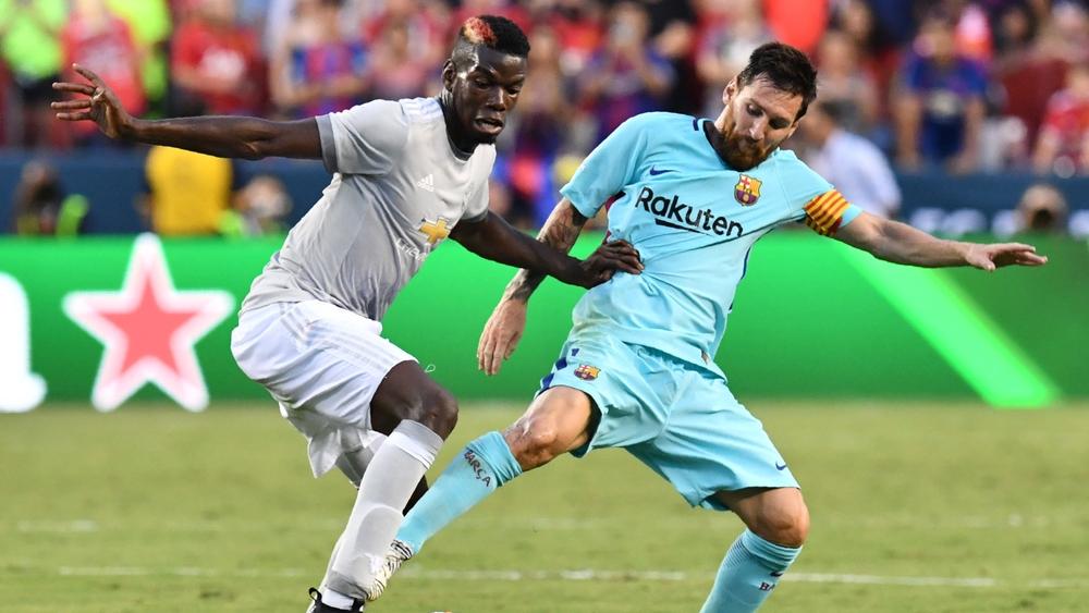 ميسي يقابل بوجبا بدبي ويعلق على أغنية "كانتي" الشهيرة