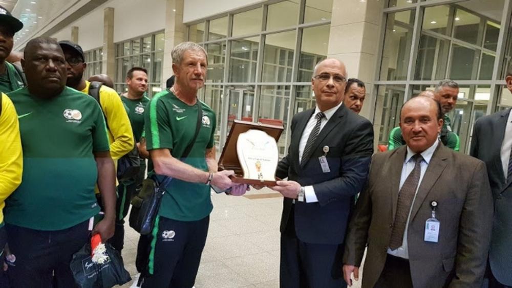 وصول بعثة منتخب جنوب إفريقيا إلى القاهرة