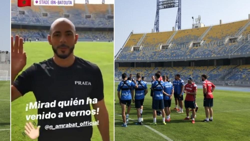 أمرابط يزور فريقه السابق قبل يومٍ من مباراته الودية أمام الرجاء الرياضي