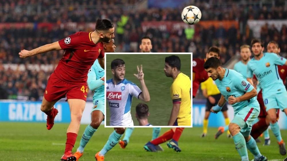 شاهد.. مانولاس "يستفز" سواريز ويذكره بـ"ريمونتادا" روما في "أولمبيكو"