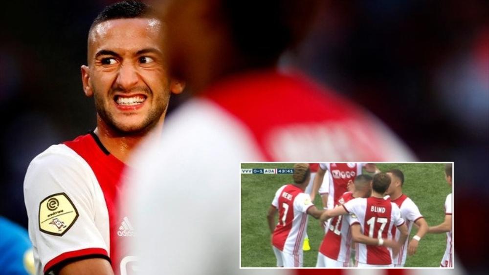 زياش يسجل هدفًا ويُساهم في "رباعية" أياكس.. لكنه لم يُكمل اللقاء بسبب الإصابة