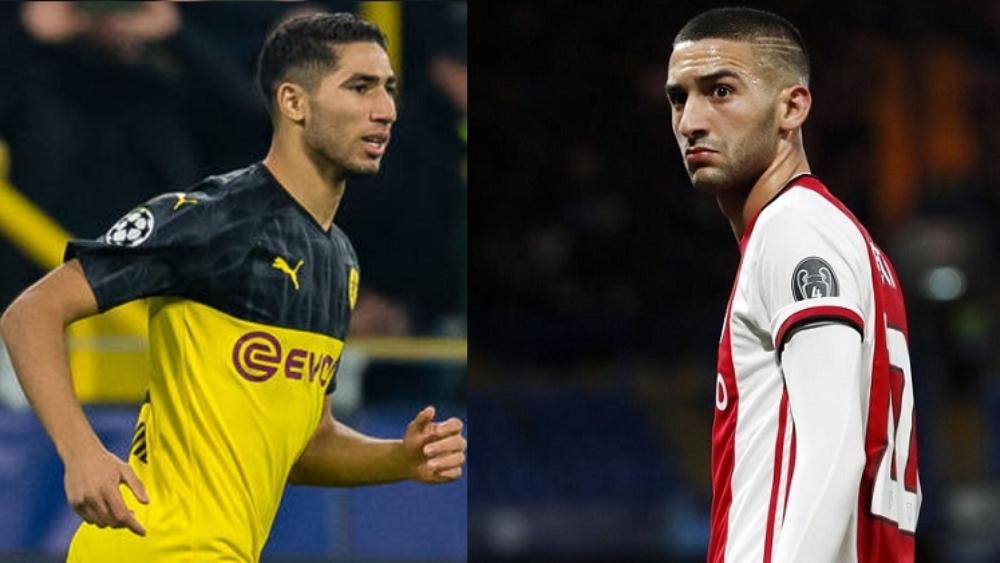 حكيمي وزياش في التشكيلة المثالية للجولة الرابعة لدوري أبطال أوروبا