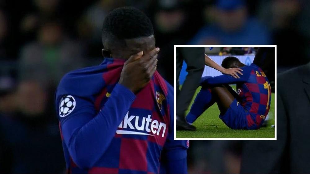ديمبيلي يصاب من جديد.. ويغادر الملعب "باكيًا"