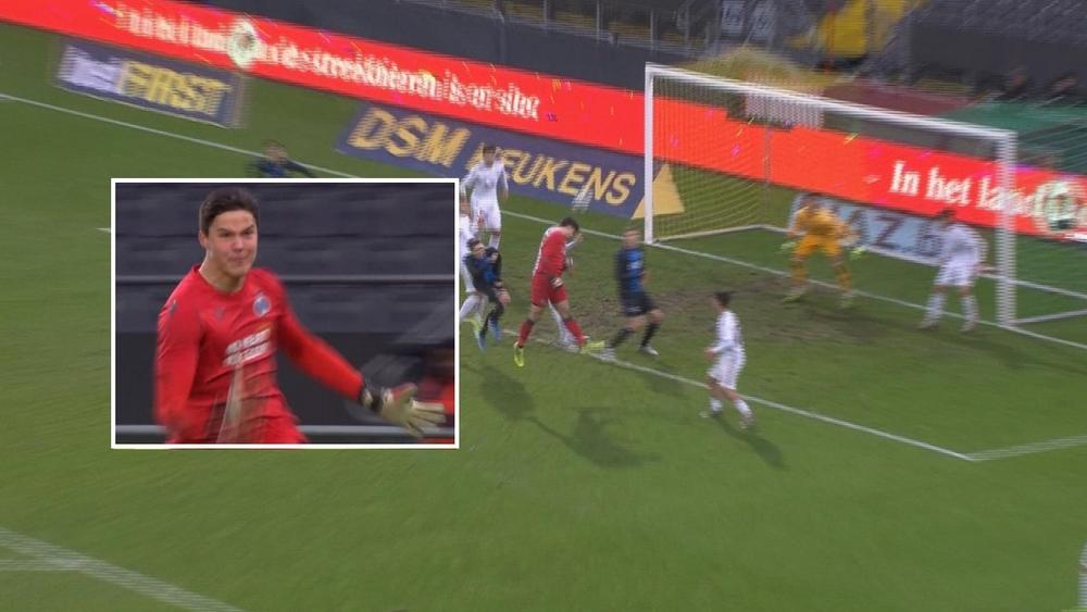 دوري الأبطال​ للشباب | حارس كلوب بروج "ينقذ" فريقه من الهزيمة بهدف في "آخر الثواني"