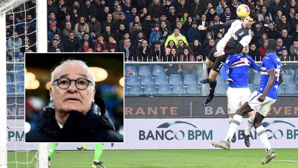 رانييري عن هدف رونالدو: "إنه يُذكّرني بلاعبي كرة السلة.. لقد ظل في الهواء ساعة ونصف!"