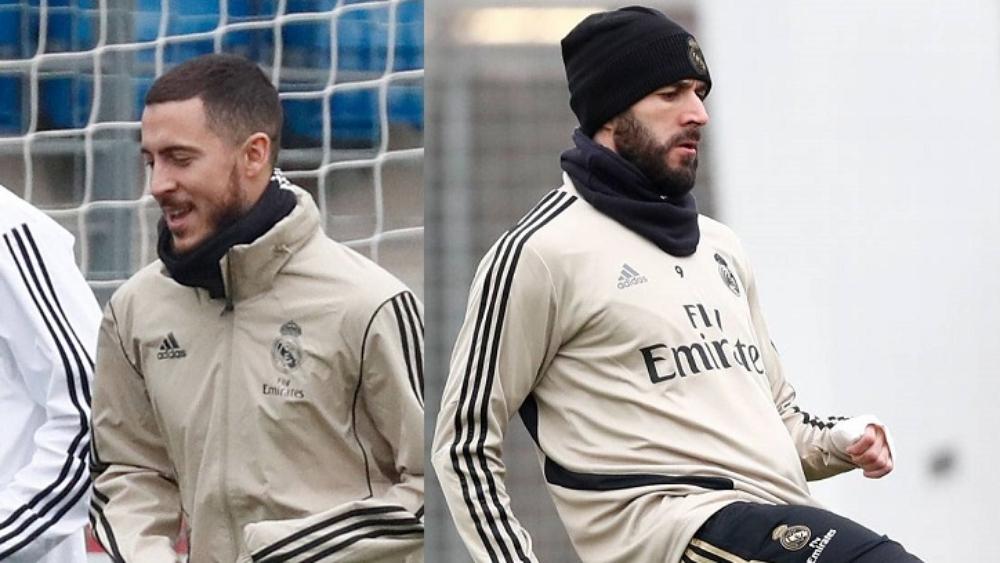 هازارد يعود للجري فوق العشب بعد غياب دام أكثر من شهر.. وبنزيما يواصل الغياب عن التداريب الجماعية