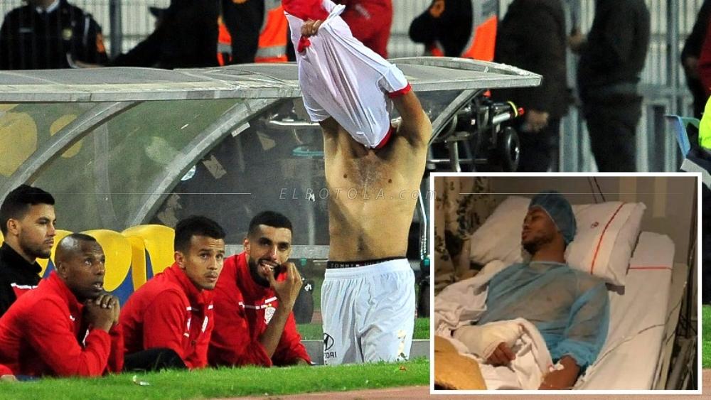 نقل مترجي إلى المستشفى بعد تكسيره لإحدى الزجاجات بمركب بنجلون