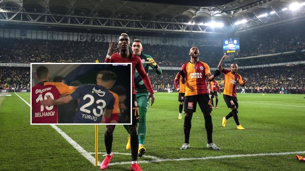 غلطة سراي يفوز على فنرباخشة بملعبه لأول مرة منذ 21 عاما.. وبلهندة "يُطرد" بـ"طريقة غريبة" ويتسبب في شجار بين لاعبي الفريقين!