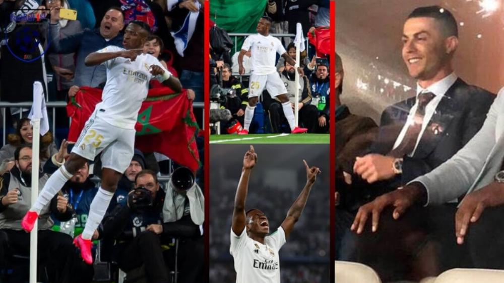 فينيسيوس يحتفل بهدفه أمام برشلونة على 'طريقة رونالدو'.. واللاعب يعلق: "قدوتنا كريستيانو"