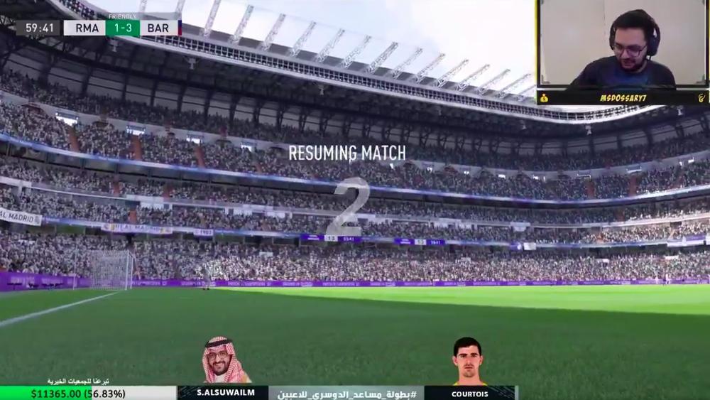 رئيس النصر السعودي "يُهين" كورتوا في لعبة "FIFA" الإلكترونية