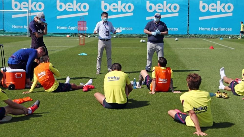 الرئيس بارتوميو يحضر مران برشلونة الأخير هذا الأسبوع