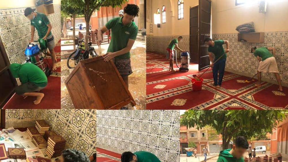 "الإلترات" تُبرز حسِّها الاجتماعي وتُساهم في حملة تنظيف المساجد قبل فتح أبوابها