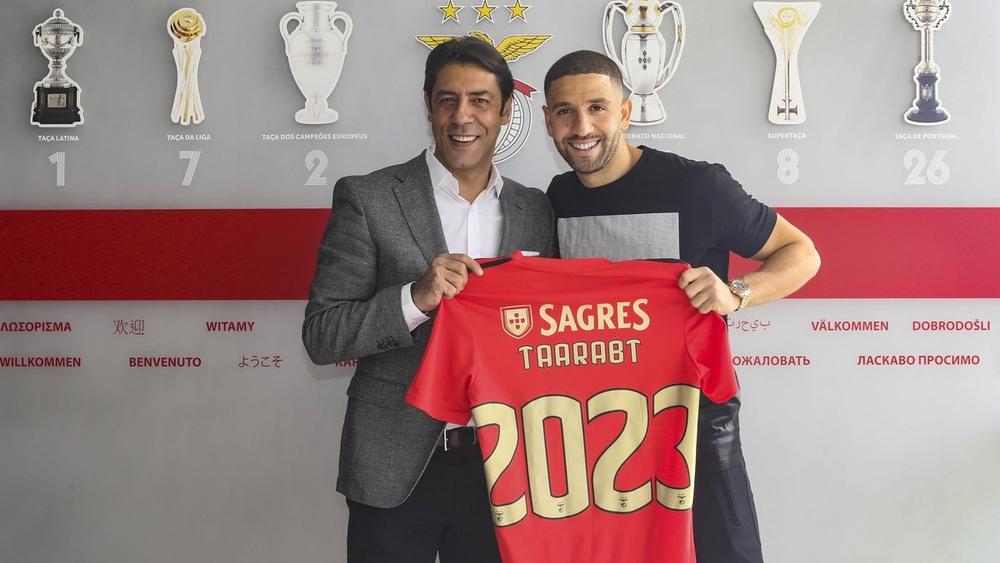 بصورة مع النجم السابق روي كوستا.. بنفيكا يُعلن تمديد عقد تاعرابت لغاية 2023