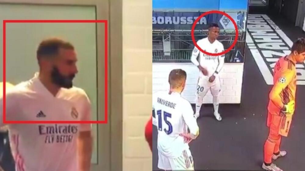 فيديو / بنزيما لميندي: "أرجوك لا تمرر لفينيسيوس إنه يلعب ضدنا"