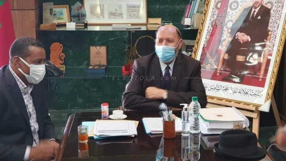 عمدة مراكش يستقبل رئيس الكوكب المراكشي الجديد رضوان حنيش