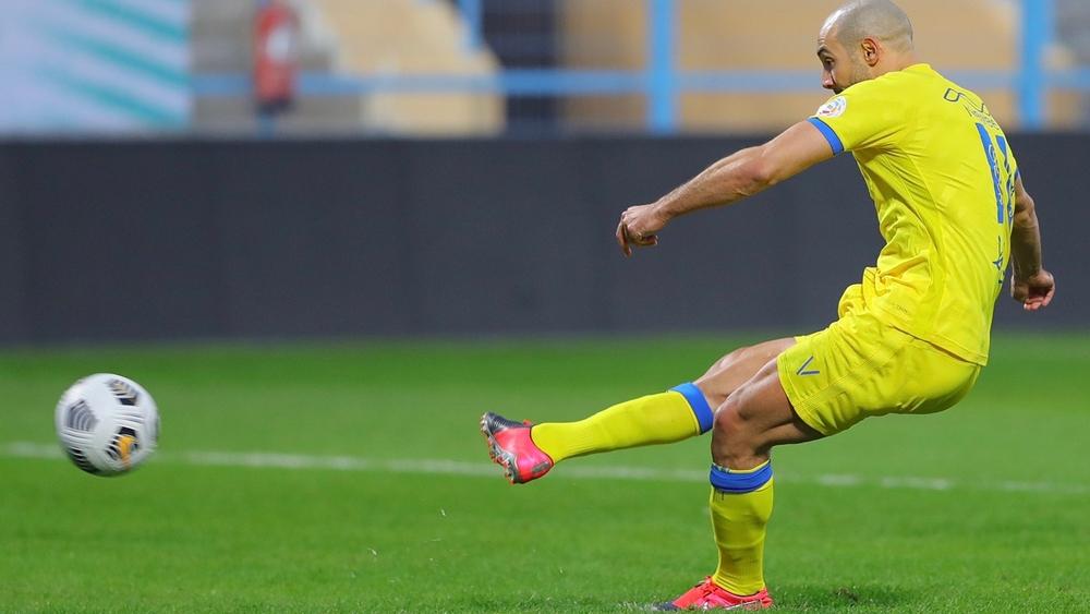 أمرابط "يسجل" هدف الانتصار ويقود النصر لتحقيق فوزه الثاني هذا الموسم على حساب الباطن