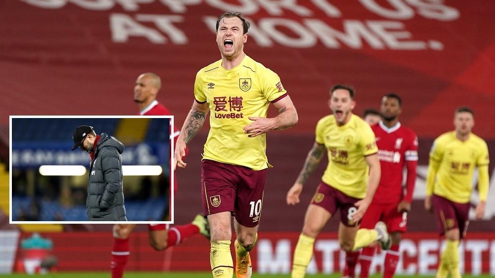 بيرنلي يُسقط ليفربول في الـ"أنفيلد" ويضع حدا لسلسلة "عدم خسارته" على أرضه لـ68 مباراة متتالية