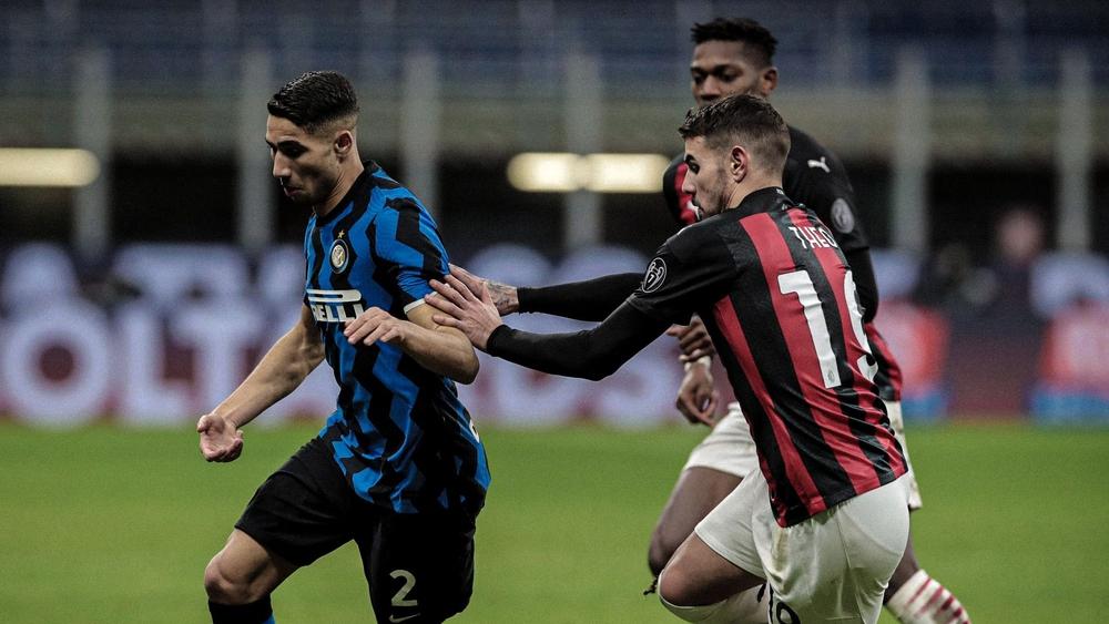 حكيمي يشارك كأساسي في "ديربي الصدارة" بين ميلان والإنتر