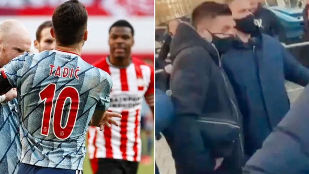 أعضاء "أولترا" أيندهوفن يهاجمون تاديتش بعد نهاية المباراة واللاعب يؤكد: "لم أشتم والدة دومفريس.. حاولت فقط أن أغلق فمه"