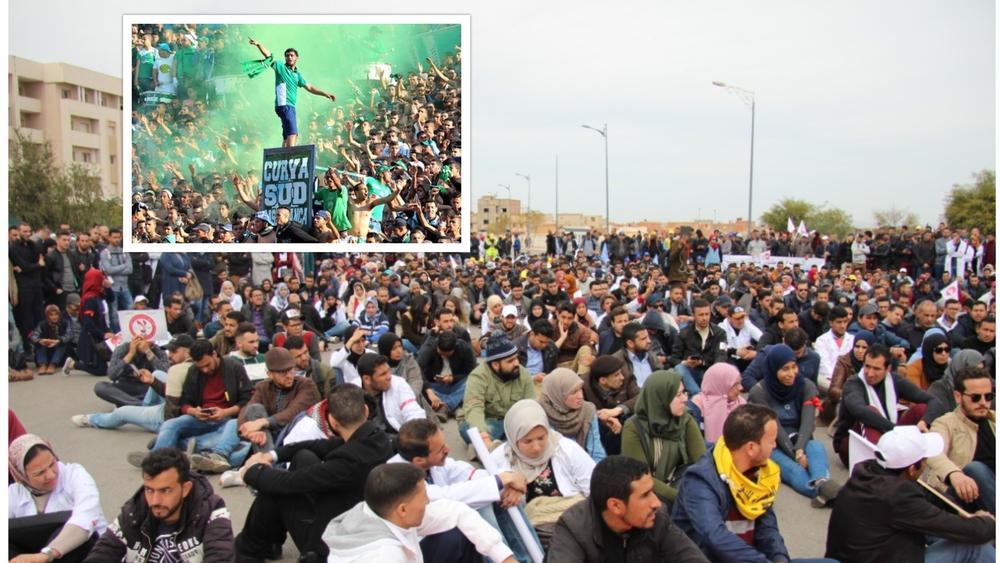 أساتذة متعاقدون يُردّدون أغنية "في بلادي ظلموني" ضمن إحدى الوقفات الاحتجاجية المُطالبة بالإدماج