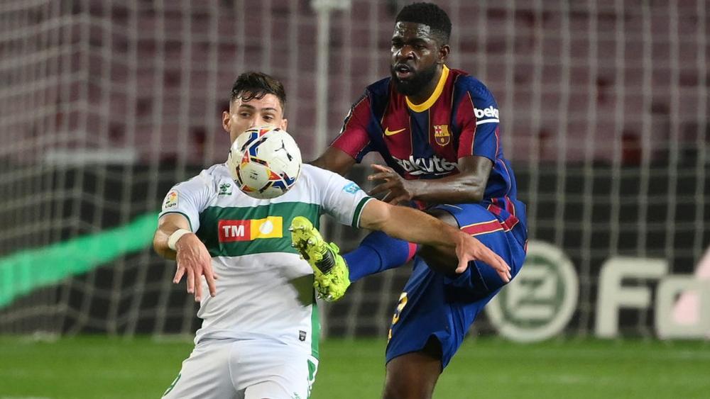 كومان يدفع بأومتيتي وموريبا كأساسيان أمام غرناطة وديمبيلي احتياطي