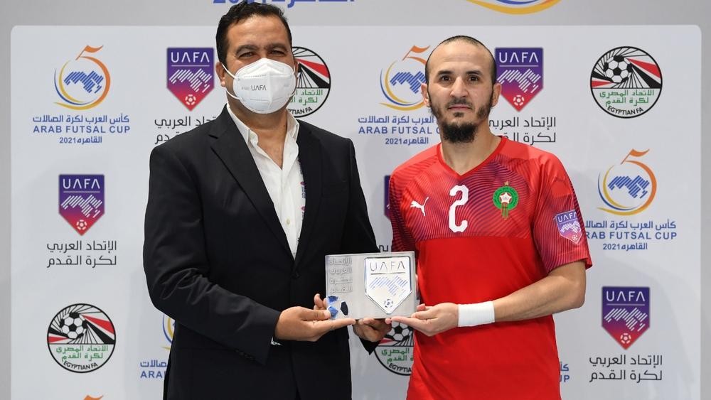 اختيار أشرف سعود "أفضل لاعب" في مباراة "أسود الصالة" والسعودية