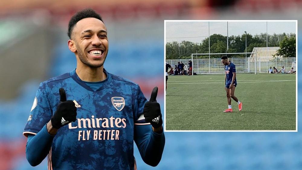 رغم "نجوميته" وتقاضيه 350 ألف جنيه إسترليني أسبوعيا.. أوباميانغ يشارك في مباراة بأحد "دوريات الأحياء" بفرنسا