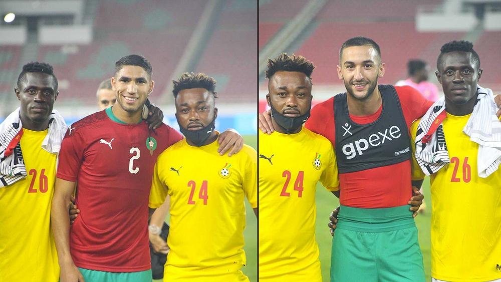 لاعبو المنتخب الغاني يغتنمون فرصة مواجهتهم للمغرب من أجل التقاط "صور للذكرى" رفقة حكيمي وزياش