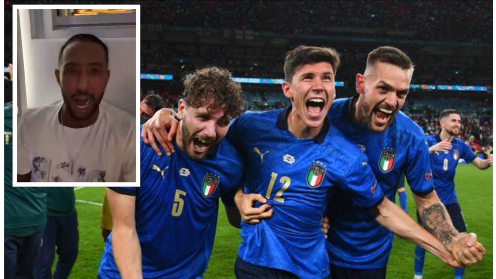 بنعطية يتفاعل مع ركلات الترجيح ويحتفل بحيازة المنتخب الإيطالي لكأس أمم أوروبا