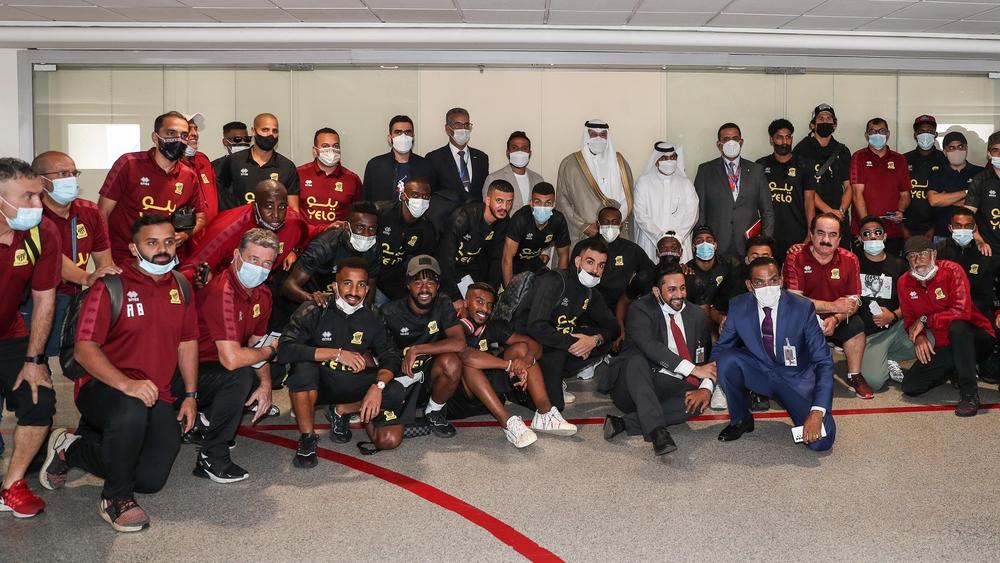 بعثة الاتحاد السعودي تحط الرحال في المغرب تأهبا لمواجهة الرجاء الرياضي في نهائي "البطولة العربية"