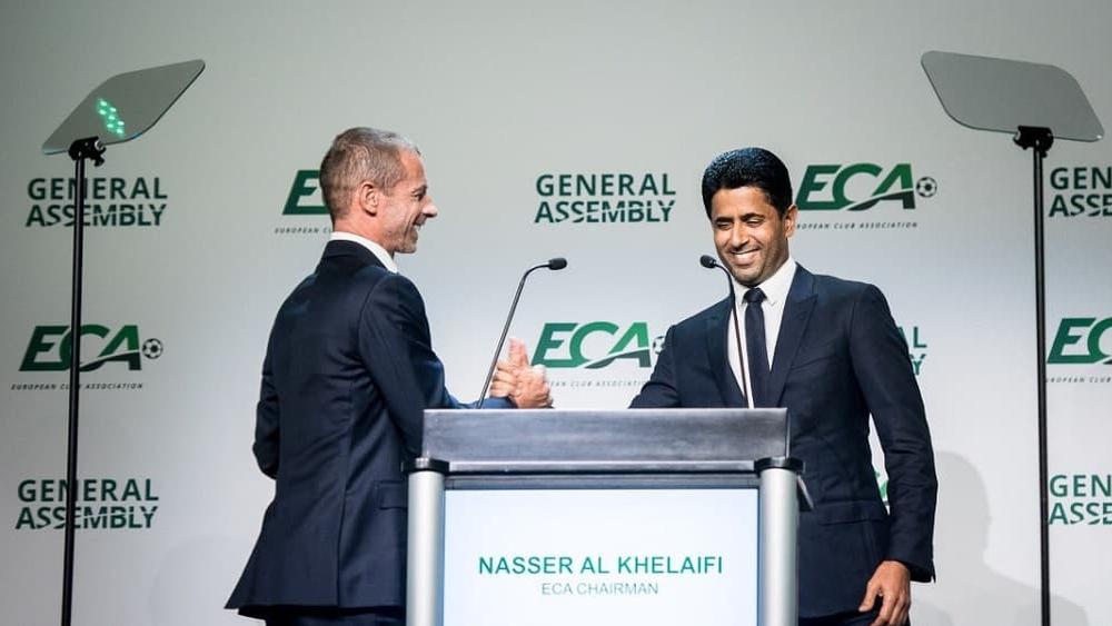 تشيفرين رئيس الـ'يويفا' يشيد بالخليفي: "عندما نمر من عاصفة نكون في حاجة لقائد جيد"