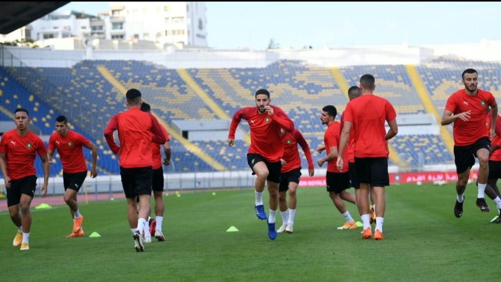 المنتخب الوطني يخوض حصة تدريبية بملعب محمد الخامس في البيضاء قبل مواجهة غينيا بيساو