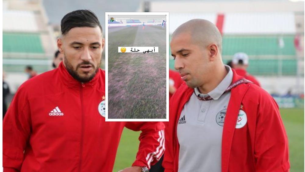 لاعبو المنتخب الجزائري يسخرون من أرضية ملعب "مصطفى تشاكر" بالبليدة على هامش مباراة النيجر