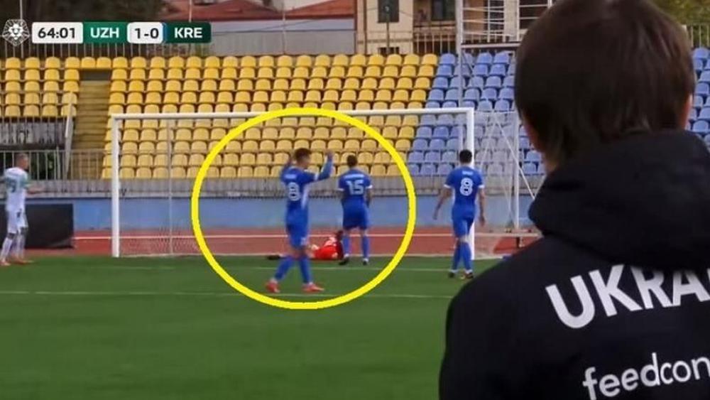 الاتحاد الأوكراني يدرس معاقبة لاعب احتفل بهدف في مرمى فريقه