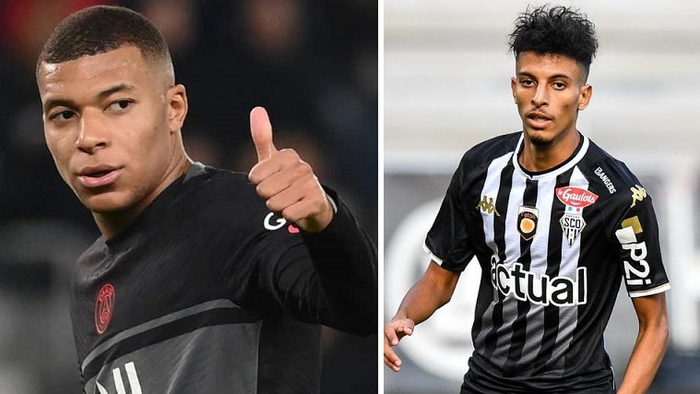 المغربي الشاب عز الدين أوناهي يحصل على قميص مبابي بعد مباراة سان جيرمان وأنجيه