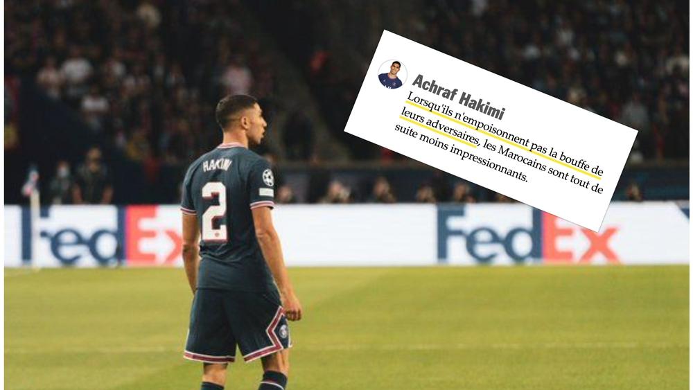 مجلة "سو فوت" الفرنسية تعليقاً على أداء حكيمي المتوسط أمام لايبزيغ: "المغاربة حين لا يُسمِّمون طعام منافسيهم يظهرون أقل إثارة للإعجاب"!