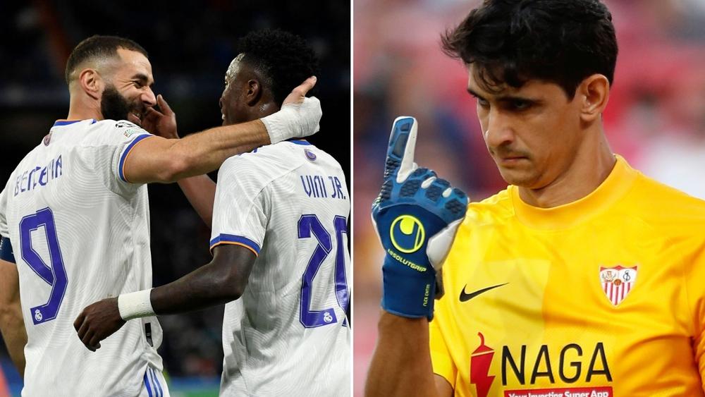 بونو أساسي وإدريسي والحدادي في الاحتياط.. بنزيما وفينيسيوس يقودان هجوم ريال مدريد