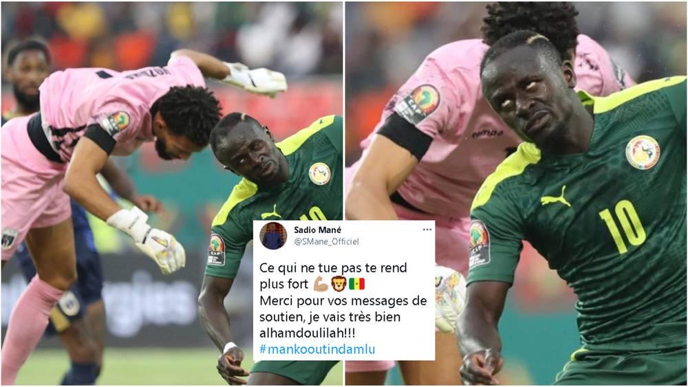 ساديو ماني يغرد بعد إصابته في الرأس: "ما لا يقتلك يجعلك أقوى وأنا بخير الحمد لله"