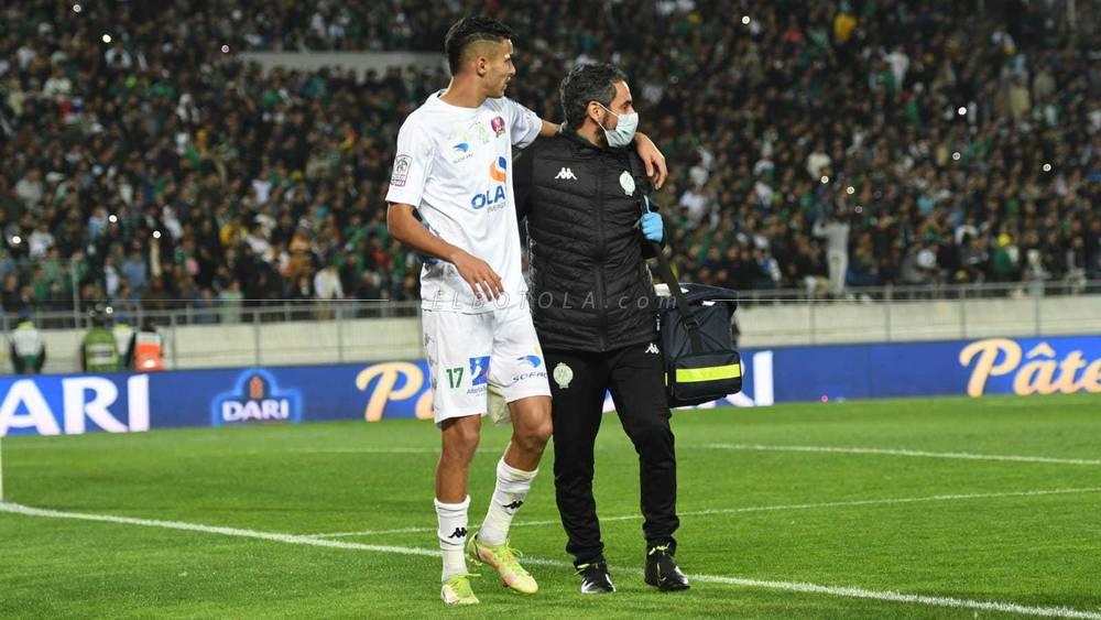 الإصابة تحرم الرجاء من اللاعب زكرياء الوردي لمدة "طويلة"