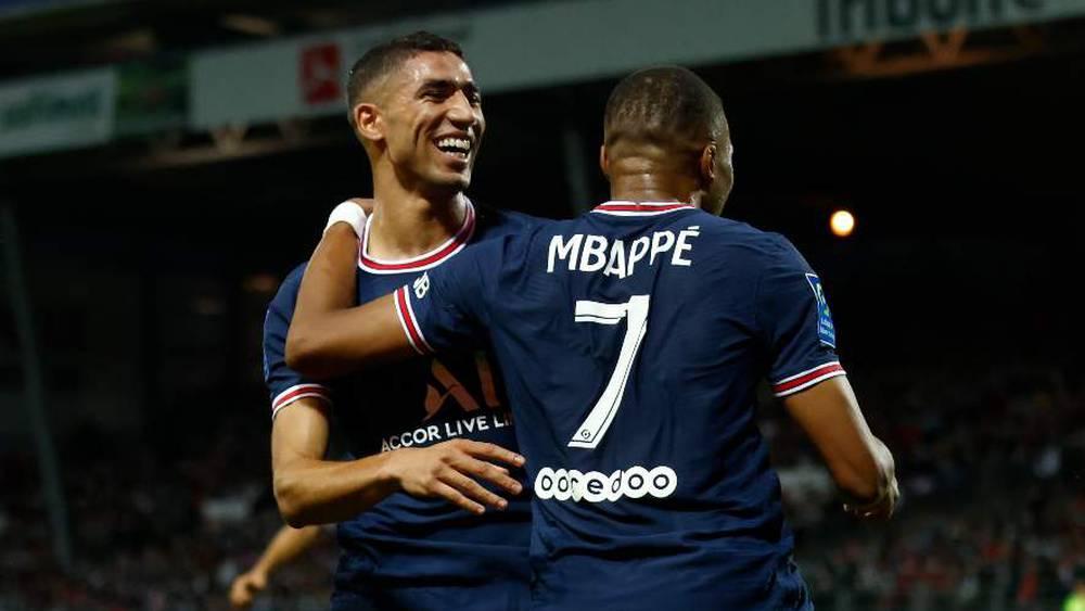Achraf Hakimi et Kylian Mbappé présents contre le Real Madrid