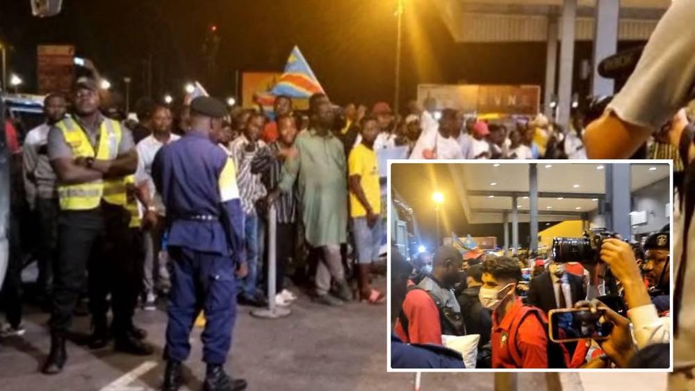 وسط حضور جماهيري كونغولي "كبير".. بعثة المنتخب المغربي تصل لكينشاسا