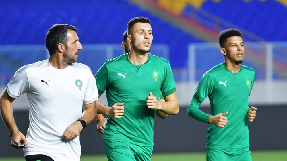 المنتخب المغربي يجري آخر حصصه التدريبية في ملعب "الشهداء" والزلزولي الغياب الوحيد