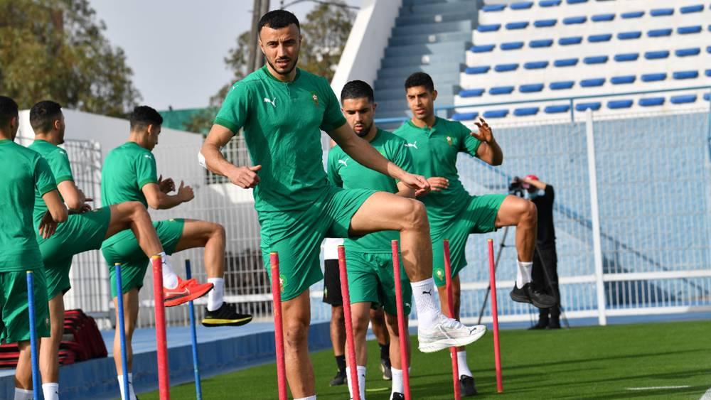 المنتخب الوطني يخوض حصة تدريبية بملعب "الأب جيكو" لإزالة العياء بعد العودة من كينشاسا